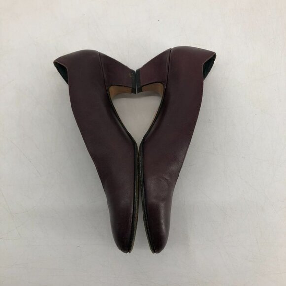 Bally burgundy pointed toe sleek heels leather pumps size 7 - Picture 9 of 12